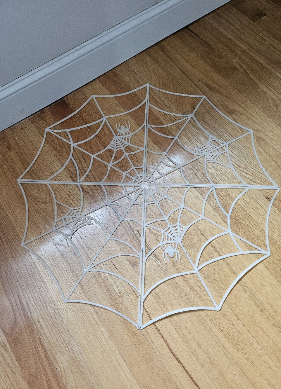 Decorative White Spiderweb Wall Panel - Home Wall Decor Glows In Dark